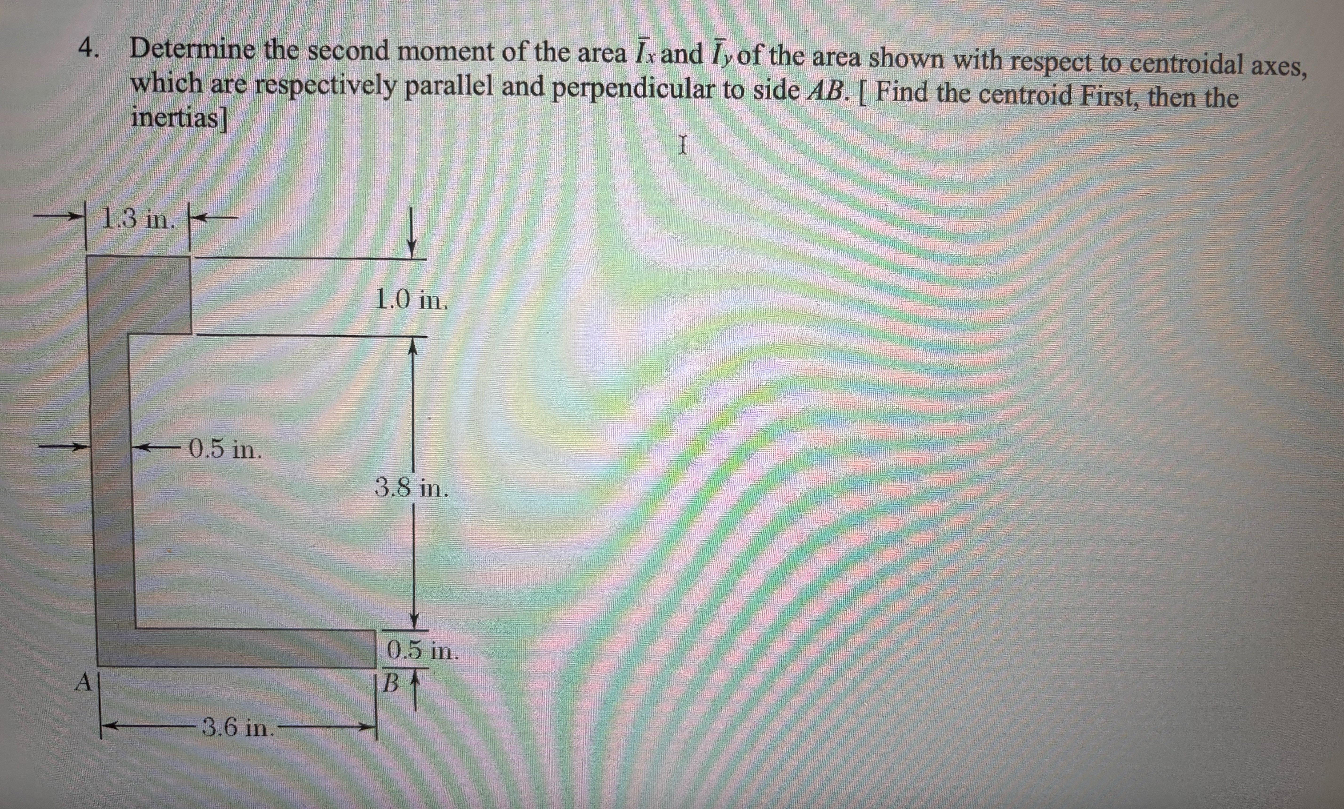 4 determine the 2 nd moment of the area