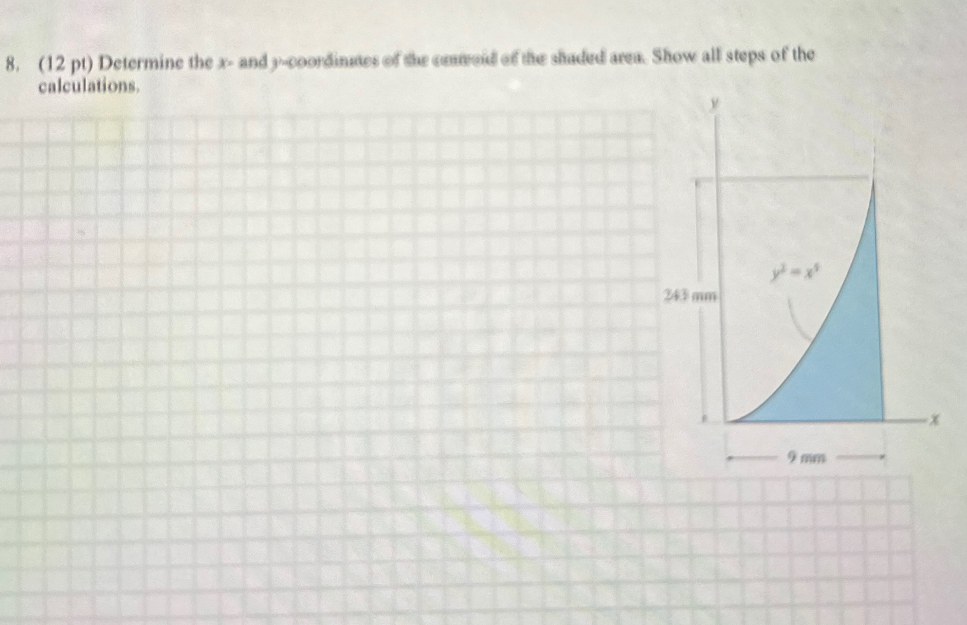 ( 1 2 p t ) Determine the x - and y - boordinates