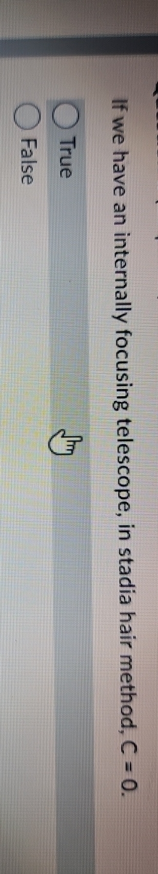 If we have an internally focusing telescope, in