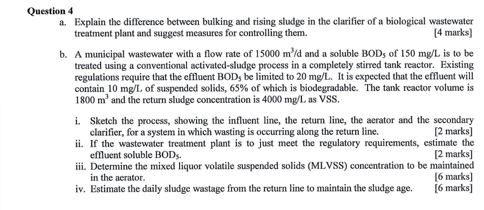 Question 4 a . Explain the difference between