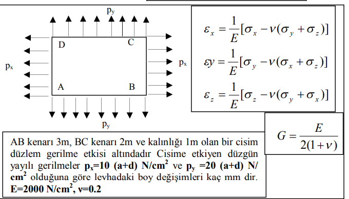 AB kenar 3 m , BC kenar 2 m ve kal nl 1 m olan