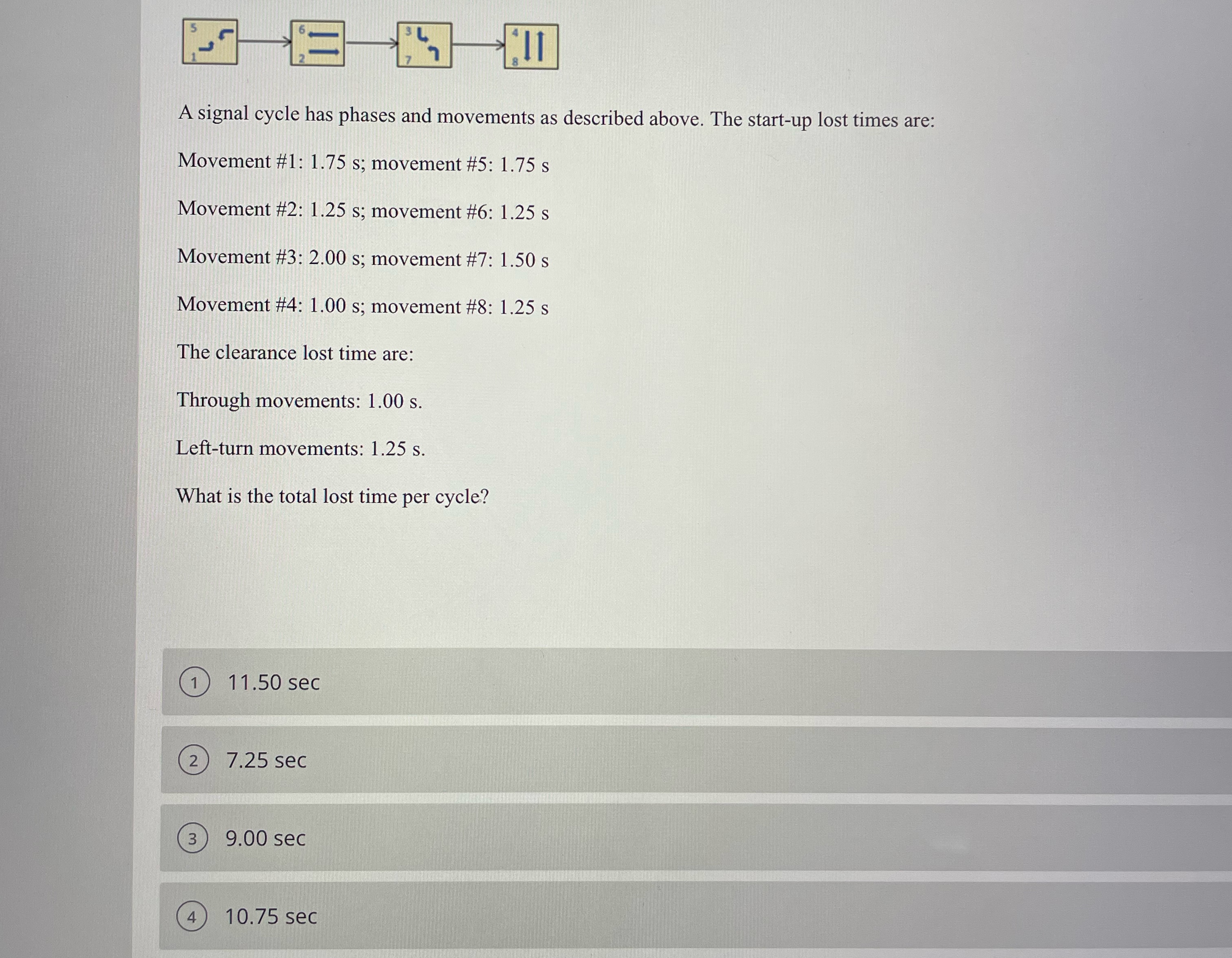 A signal cycle has phases and movements as