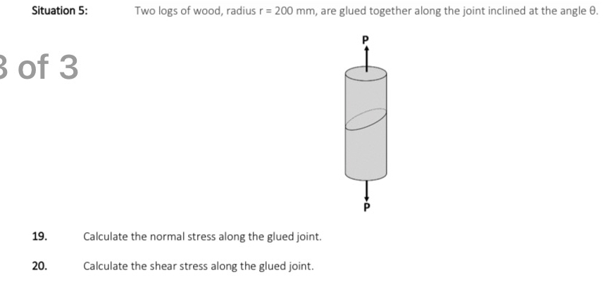 Situation 5 : , Two logs of wood, radius r = 2 0