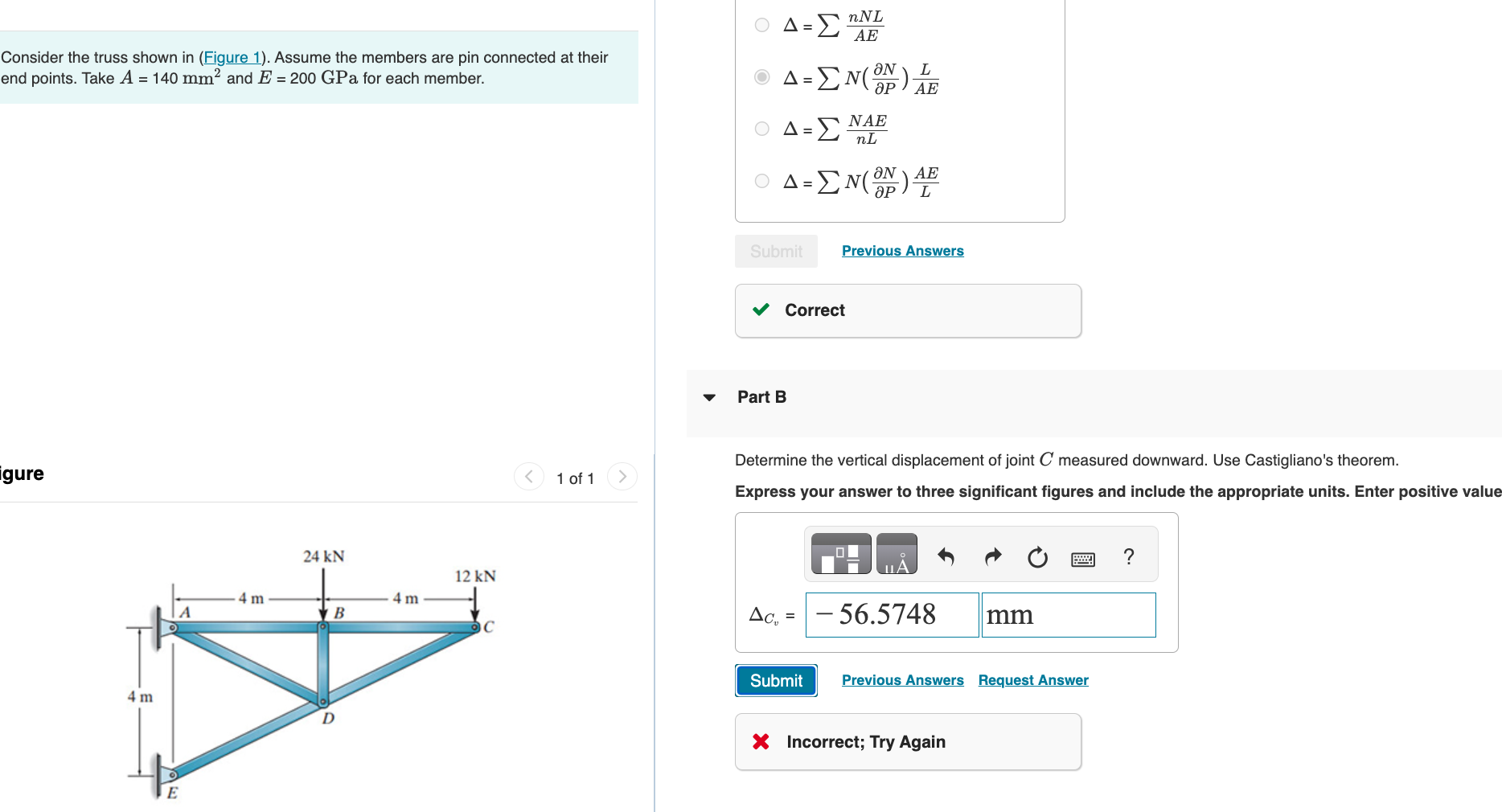 PLS answer part B Consider the truss shown in (