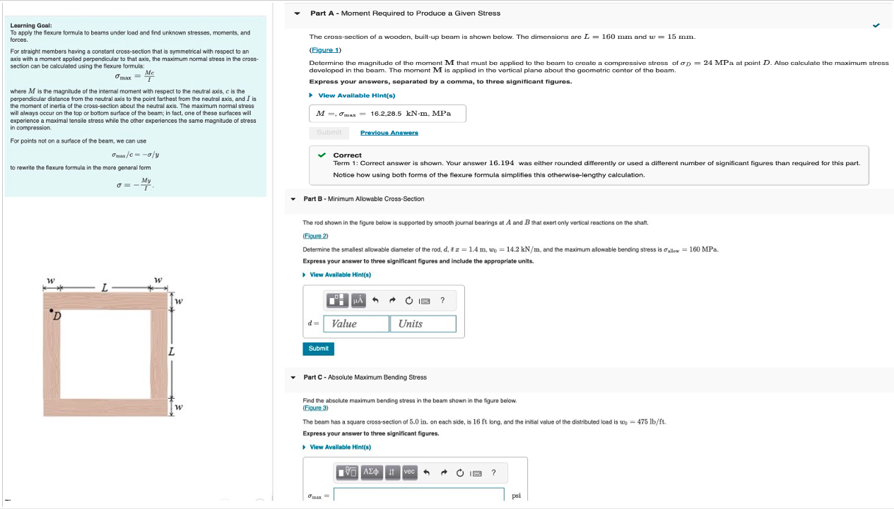 PLEASE SOLVE FOR PART B AND C Learning Goal: To