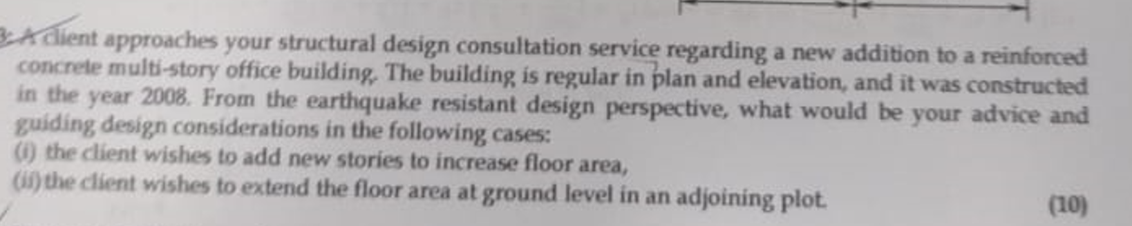 A dient approaches your structural design