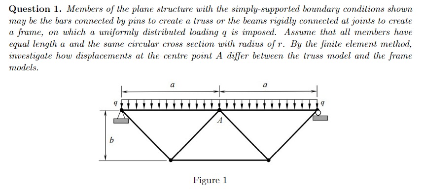Question 1 . Members of the plane structure with