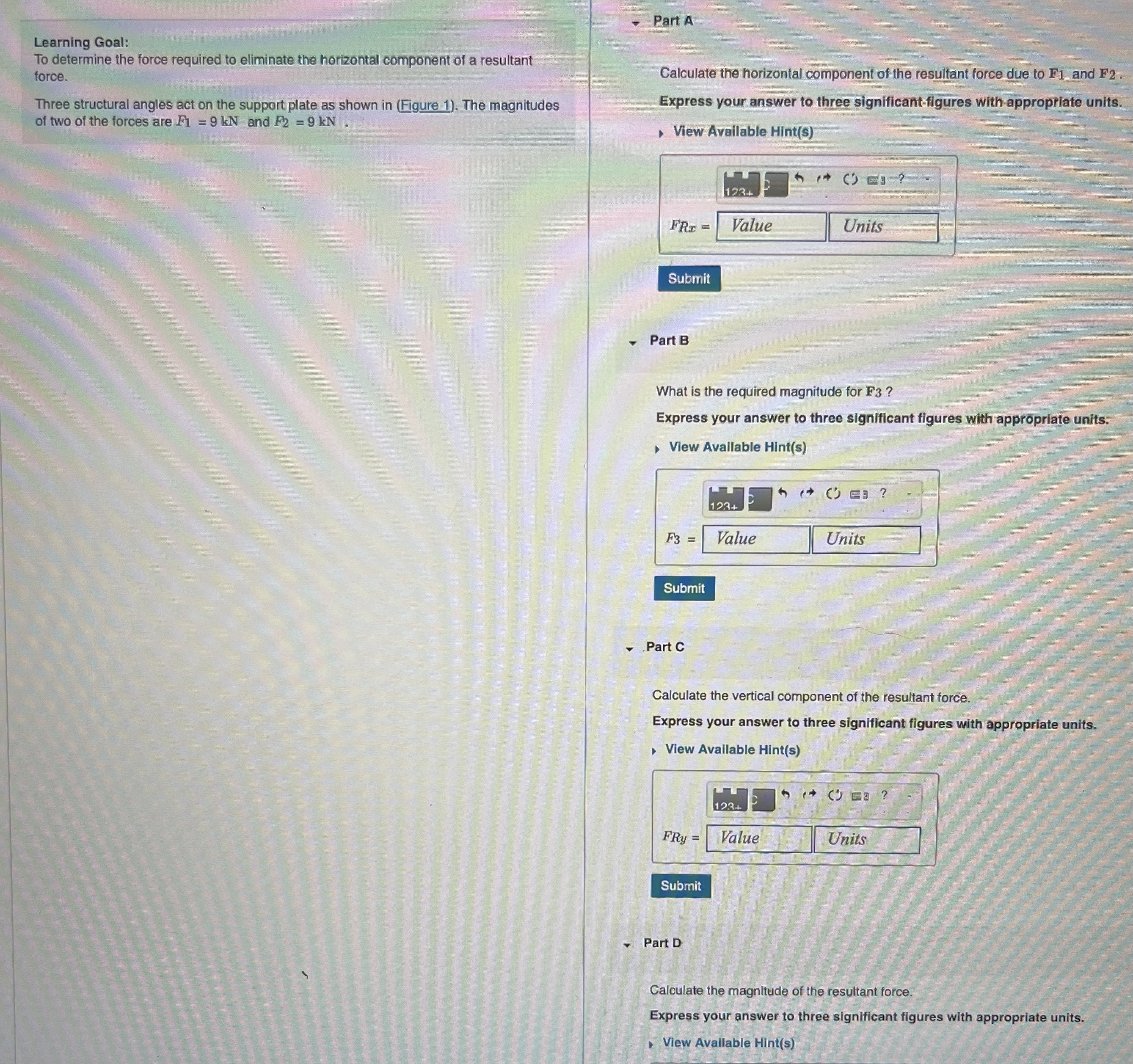 ONE ATTEMOT earning Goal: To determine the force