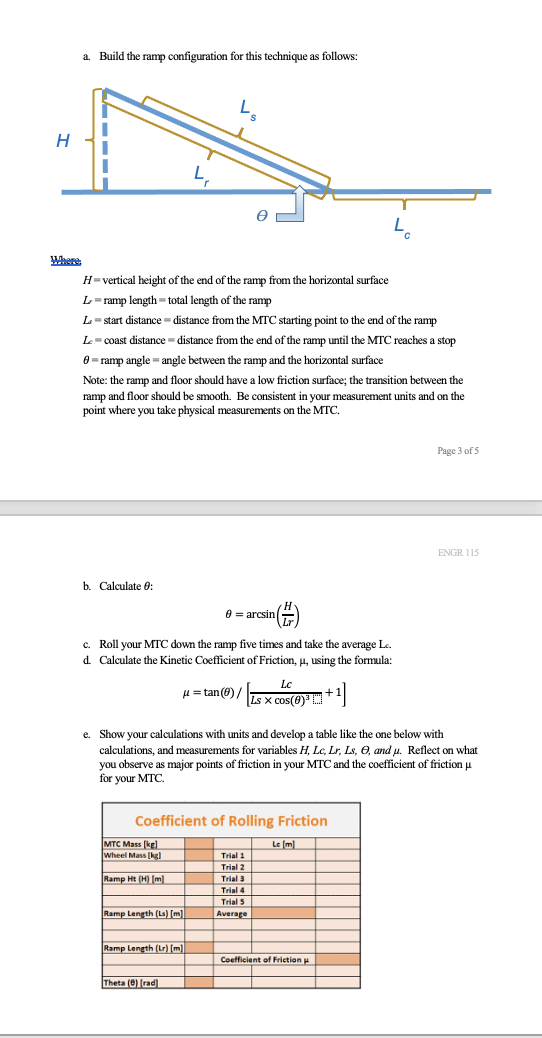 a . Build the ramp configuration for this