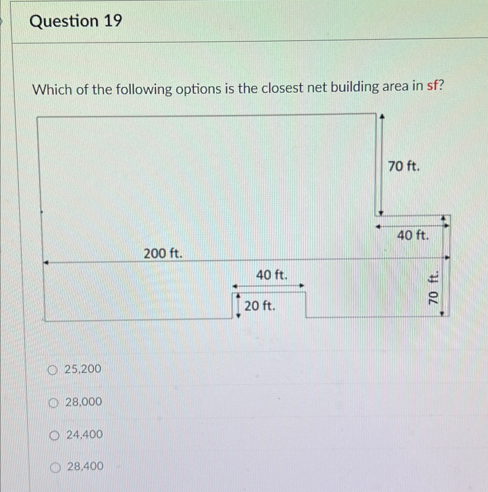 Question 1 9 Which of the following options is