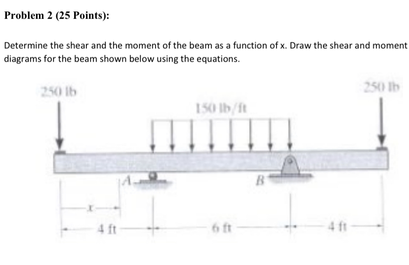 Problem 2 ( 2 5 Points ) : Determine the shear