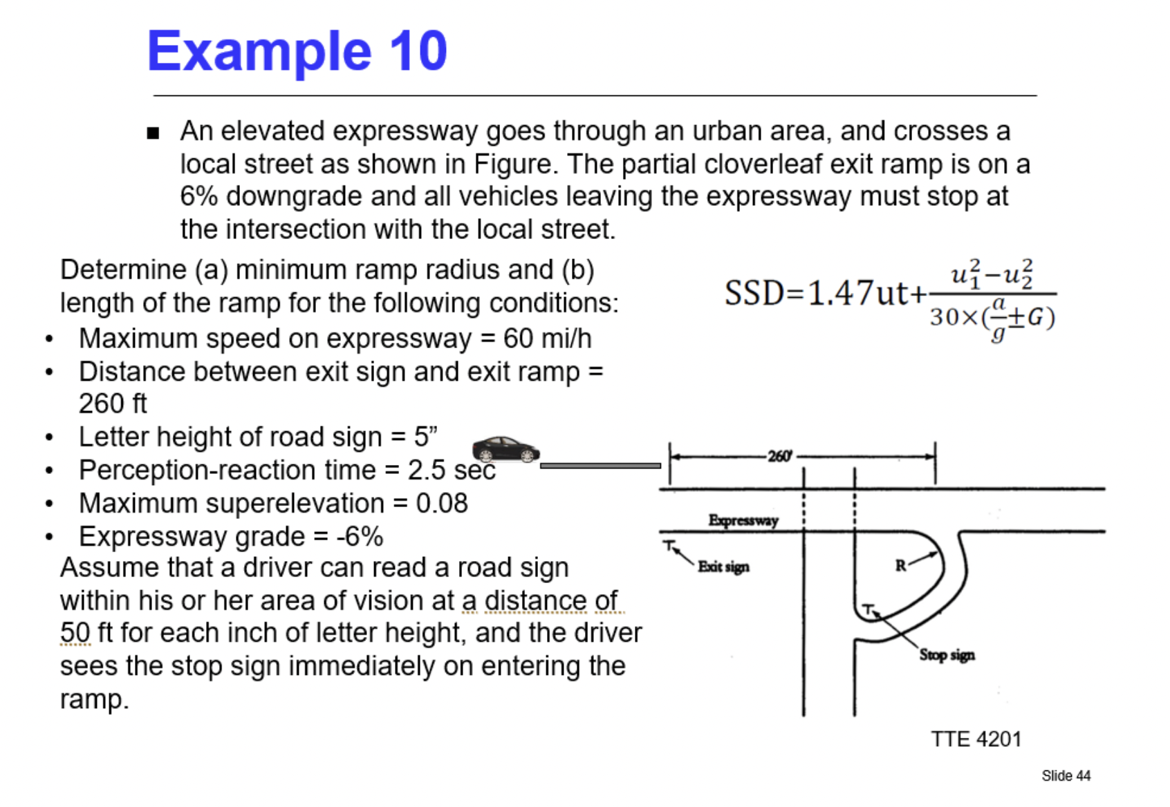 Example 1 0 An elevated expressway goes through