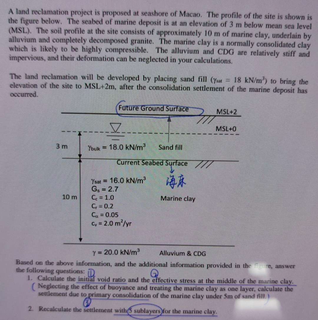 A land reclamation project is proposed at
