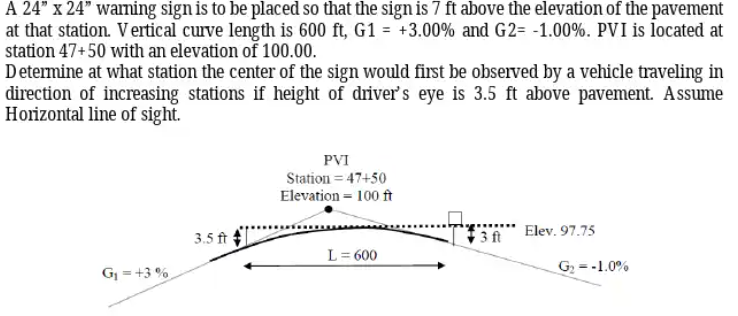 A 2 4 ' ' 2 4 ' ' waming sign is to be placed so
