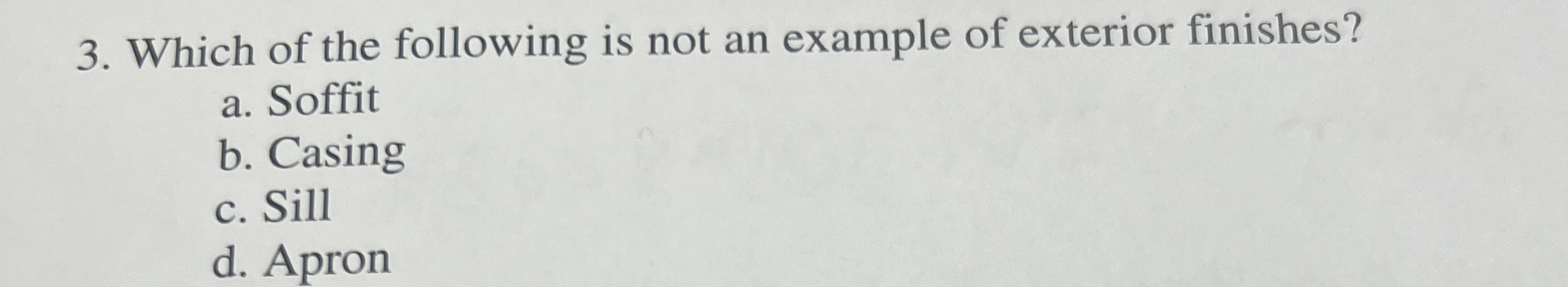 Which of the following is not an example of