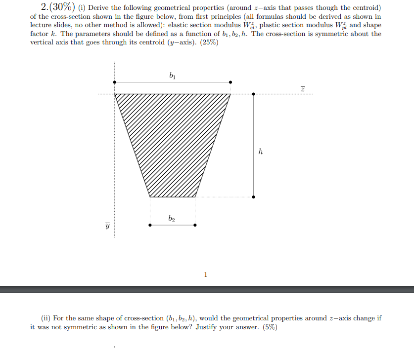 ( 3 0 % ) ( i ) Derive the following geometrical