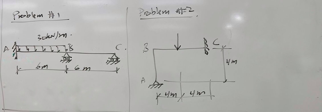 Solve problem 1 and 2 using direct stiffness