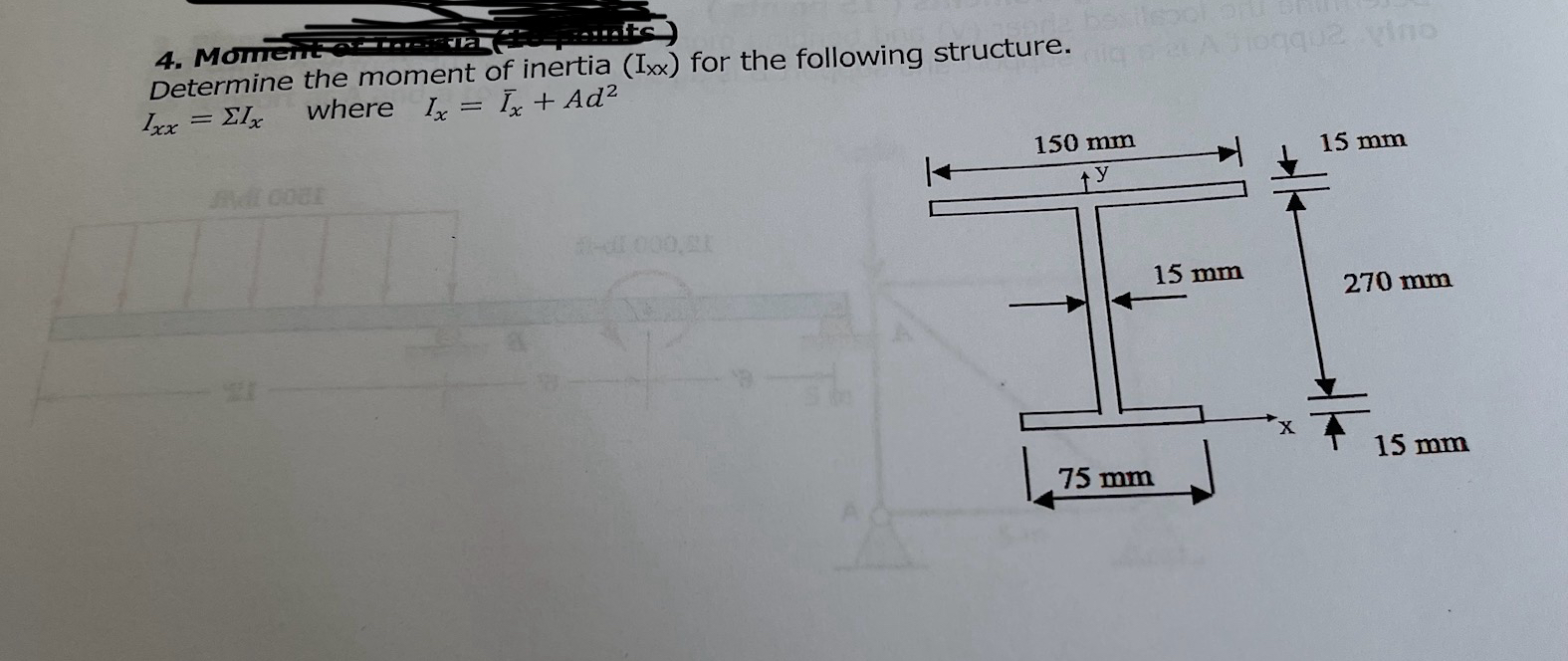 Momerre the moment of inertia ( I ) for the
