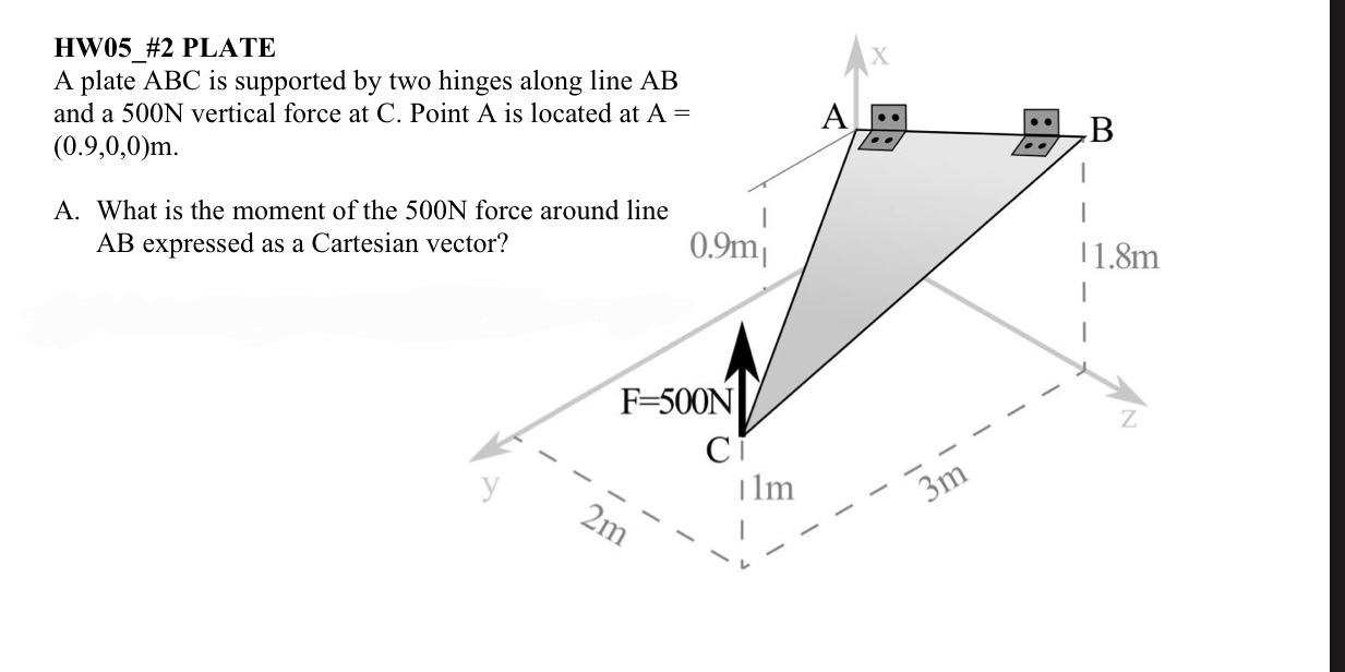 HW 0 5 _ # 2 PLATE A plate ABC is supported by