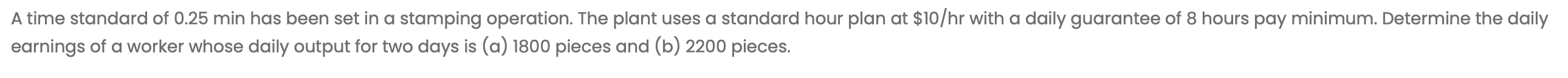 A time standard of 0 . 2 5 min has been set in a