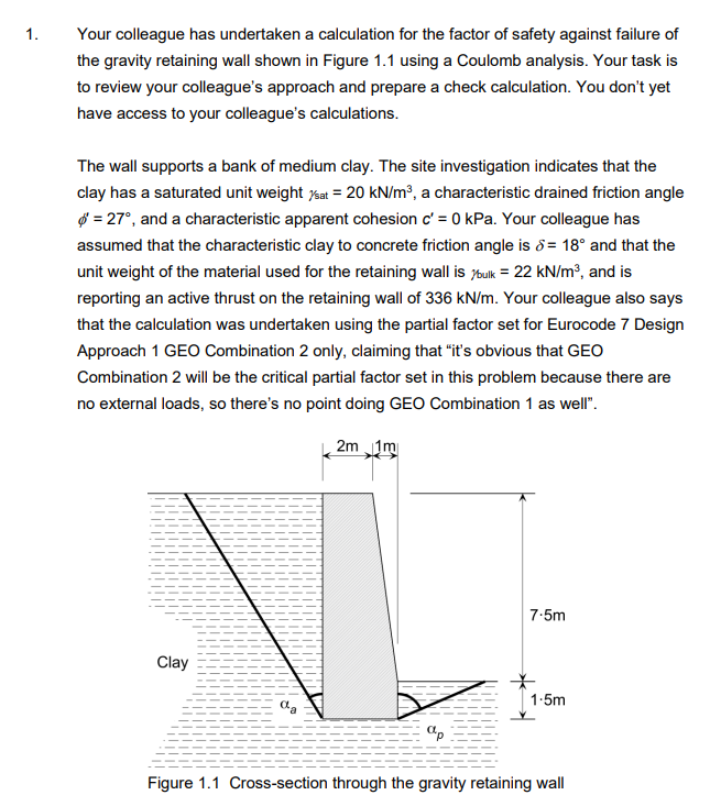 Your colleague has undertaken a calculation for