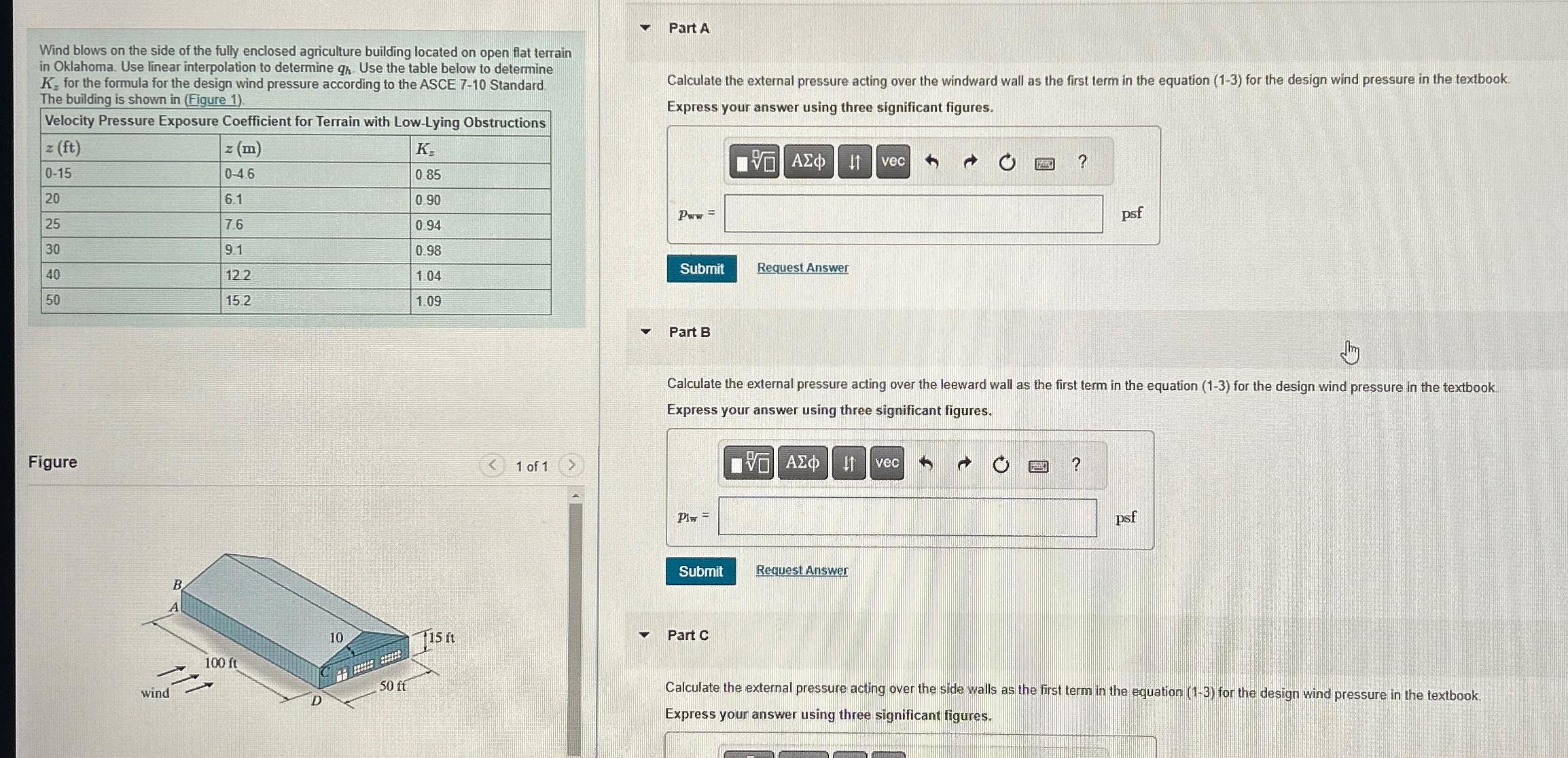 Wind blows on the side of the fully enclosed