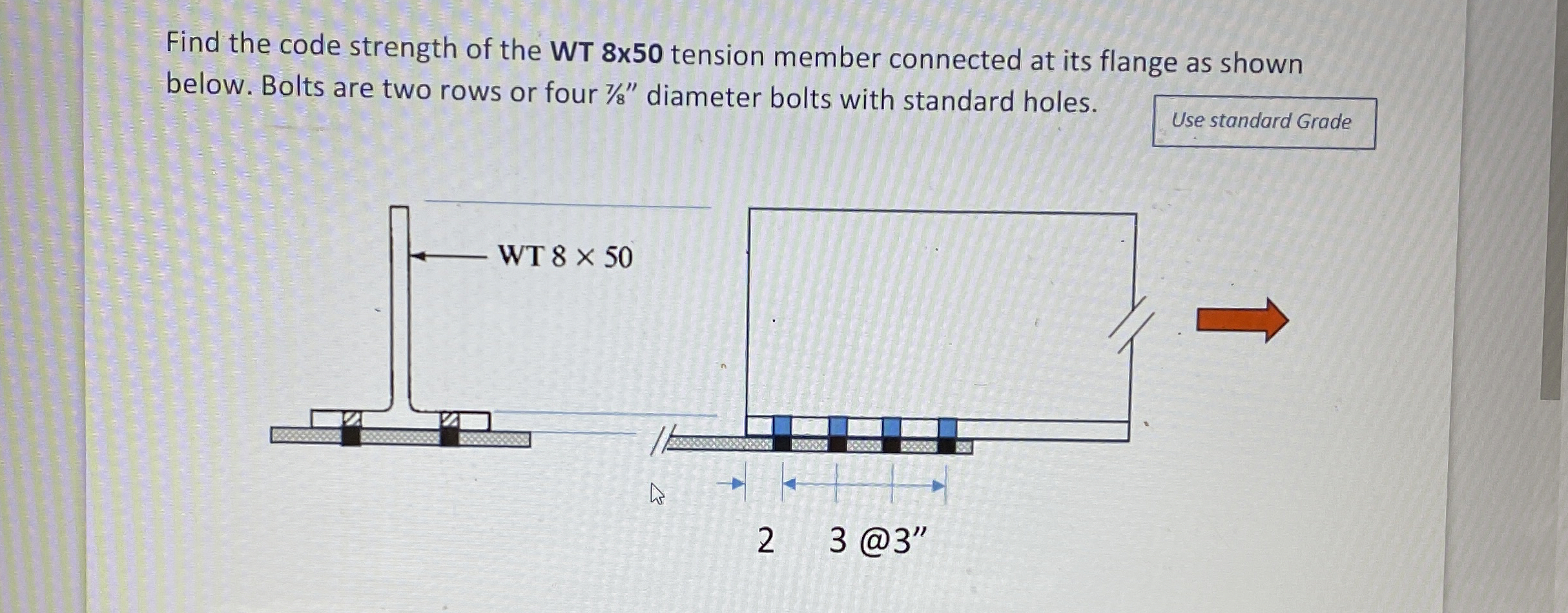 Find the code strength of the WT 8 5 0 tension