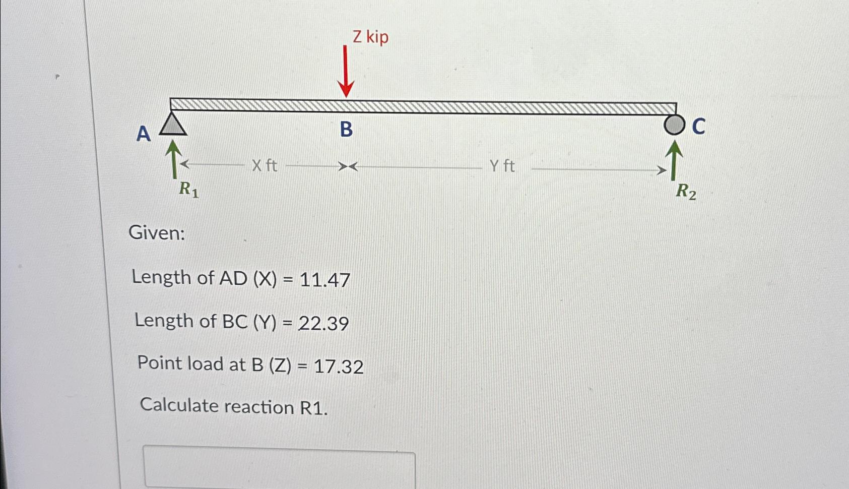 Given: Length of A D ( x ) = 1 1 . 4 7 Length of