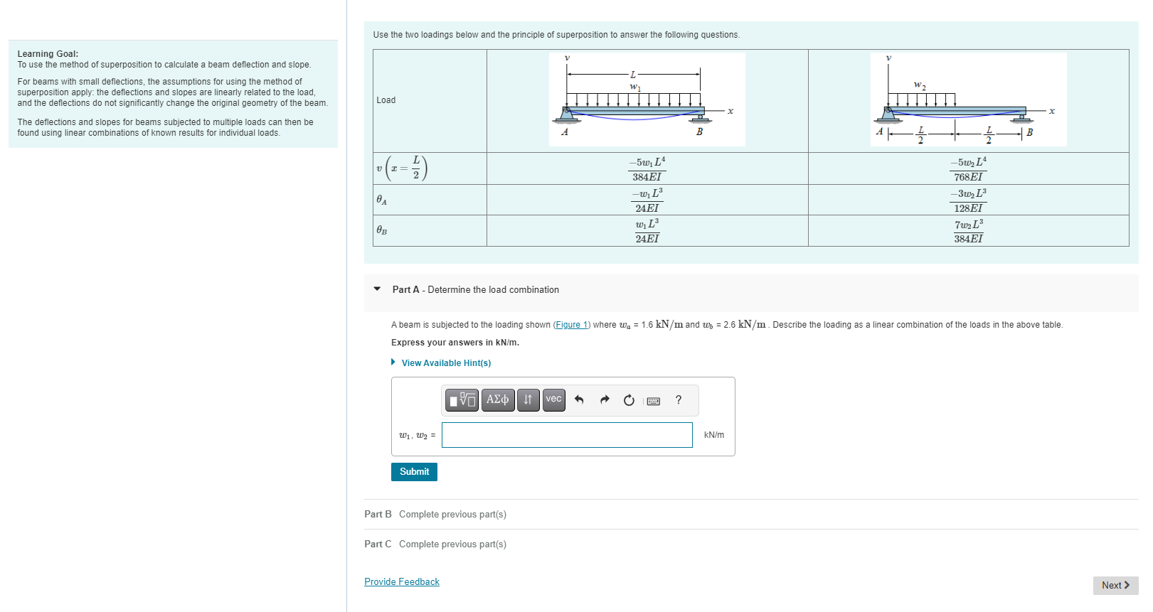FigureUse the two loadings below and the