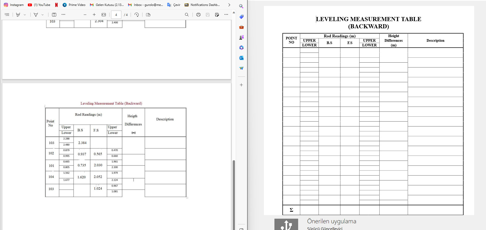 XP 1 0 1 = 2 0 4 0 m YP 1 0 1 = 1 0 4 0 m HP 1 0