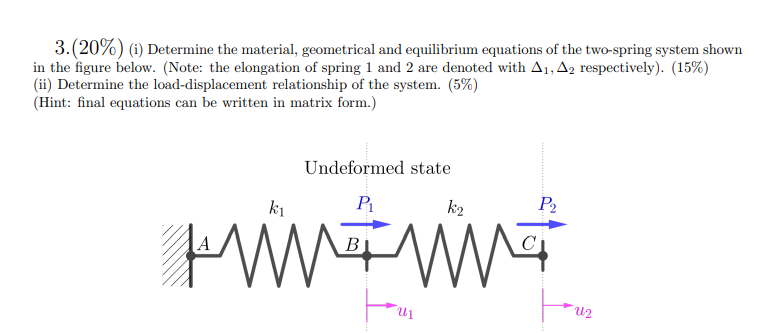 ( 2 0 % ) ( i ) Determine the material,