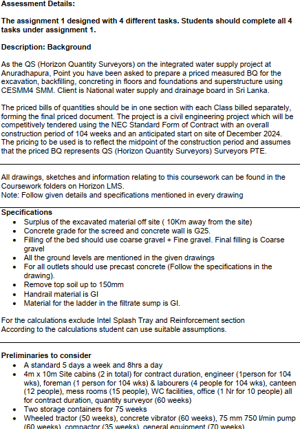 Assessment Details: Crane for 3 0 week Health and