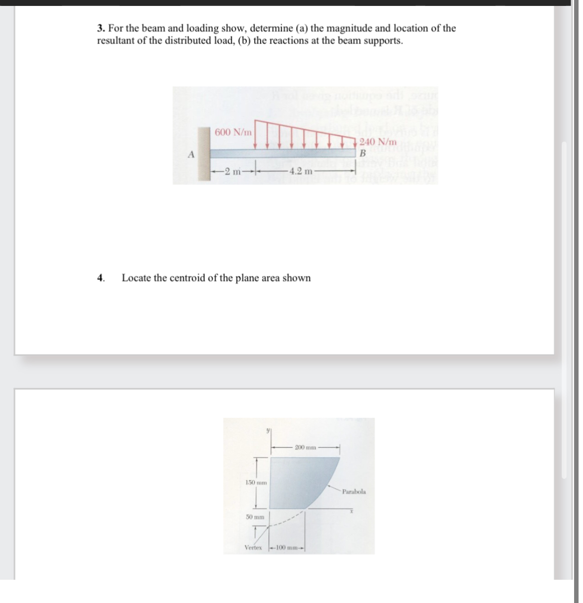 For the beam and loading show, determine ( a )