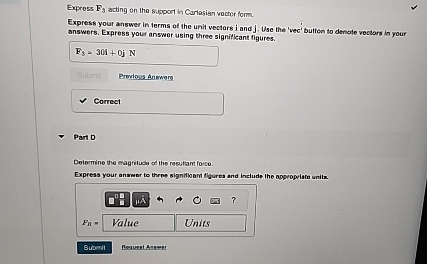 Express F 3 acting on the support in Cartesian
