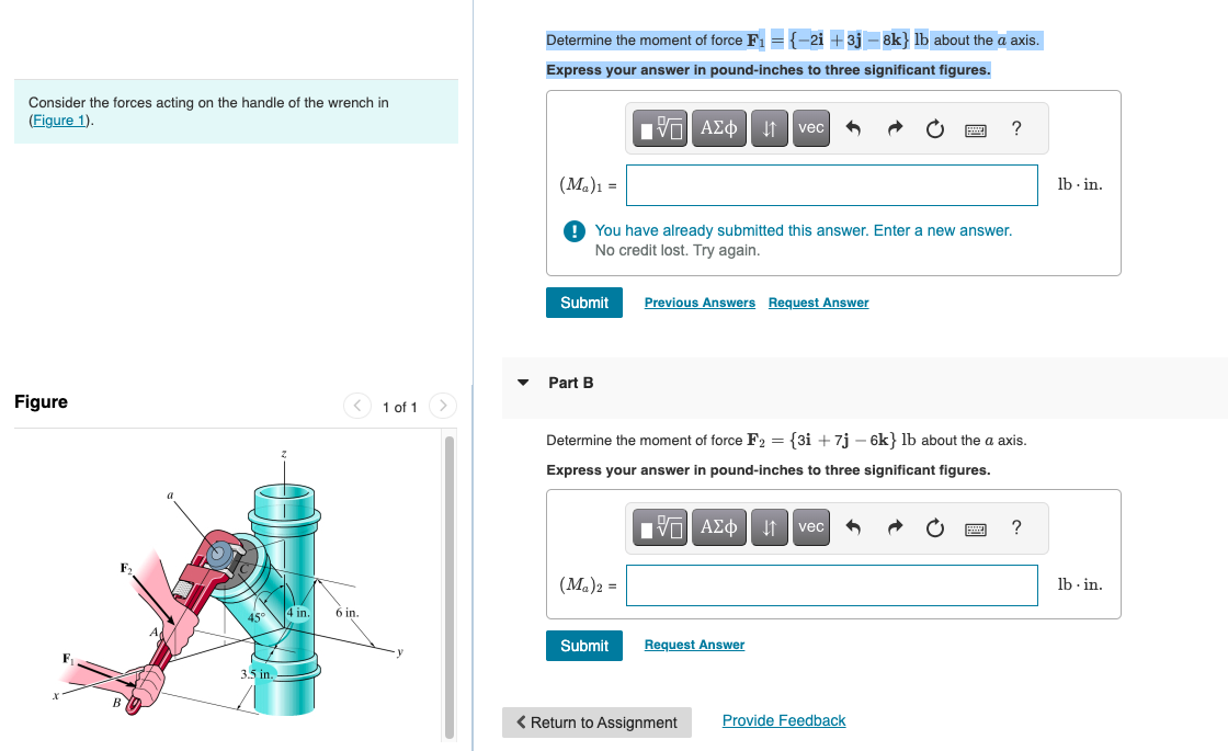 Determine the moment of force F 1 = { - 2 i + 3 j