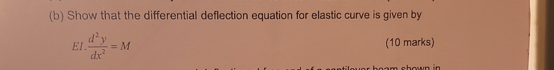 ( b ) Show that the differential deflection