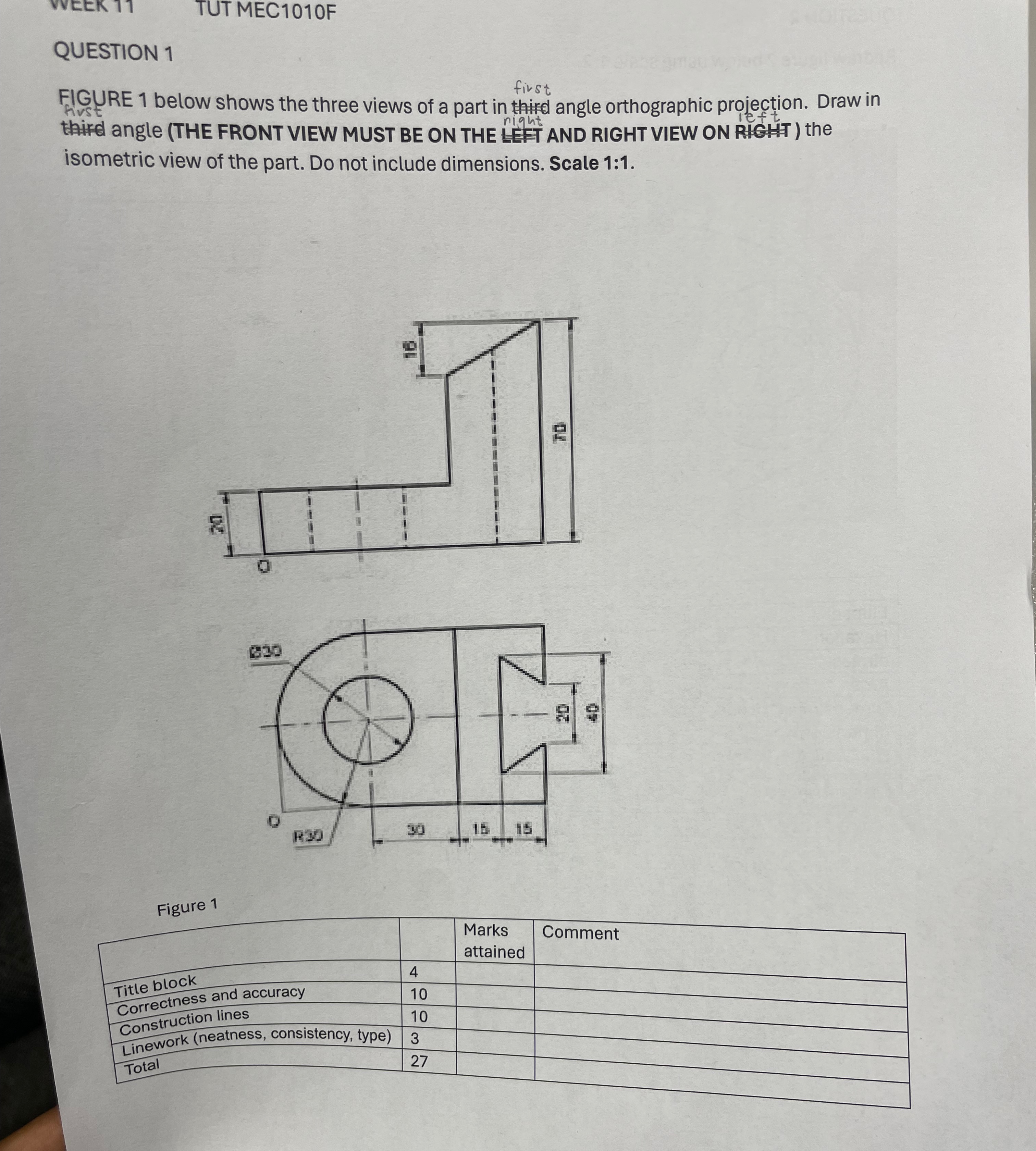 TUT MEC 1 0 1 0 F QUESTION 1 FlGURE 1 below shows