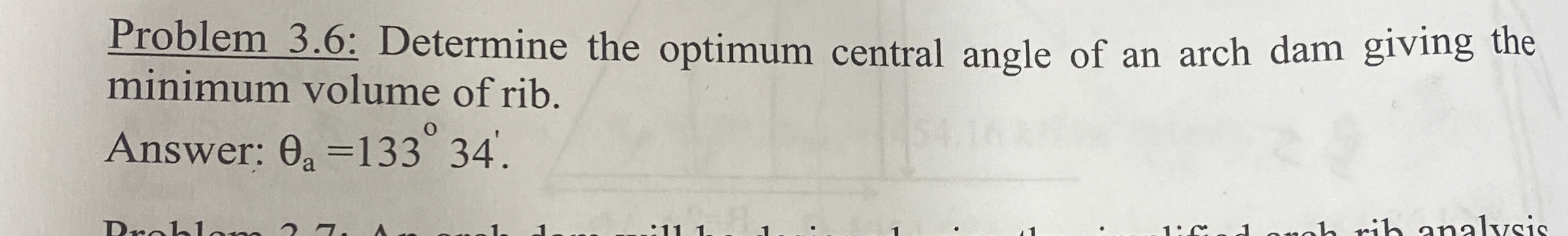 Problem 3 . 6 : Determine the optimum central