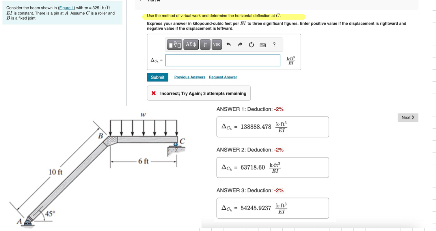 Consider the beam shown in ( Figure 1 ) with w =