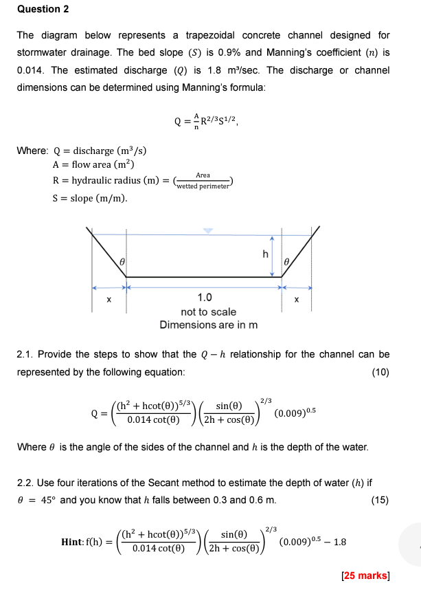 Question 2 The diagram below represents a