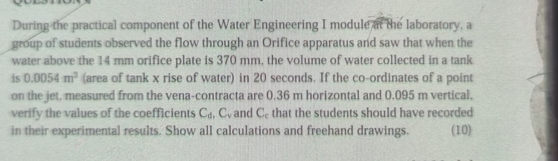 During the practical component of the Water