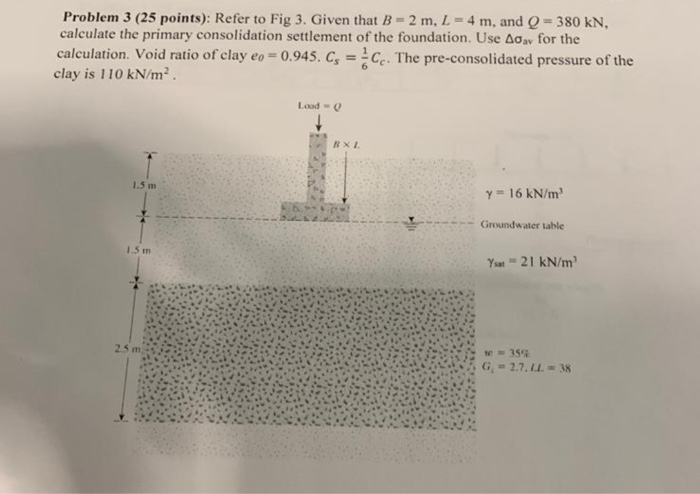 Problem 0 4 : Calculate the consolidation