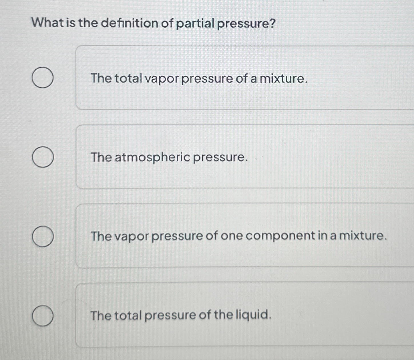 What is the definition of partial pressure? The