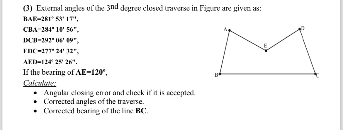 ( 3 ) External angles of the 3 n d degree closed