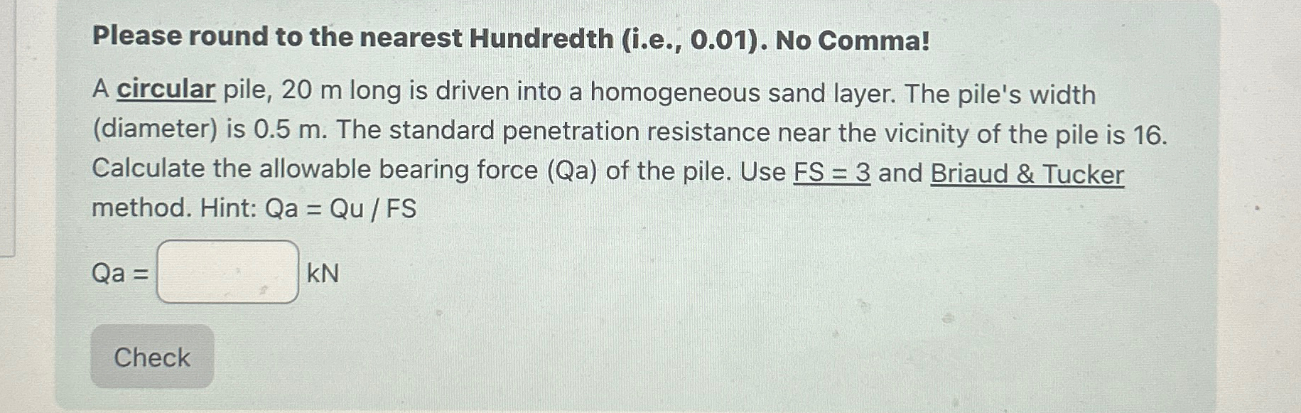 Please round to the nearest Hundredth ( i . e . ,