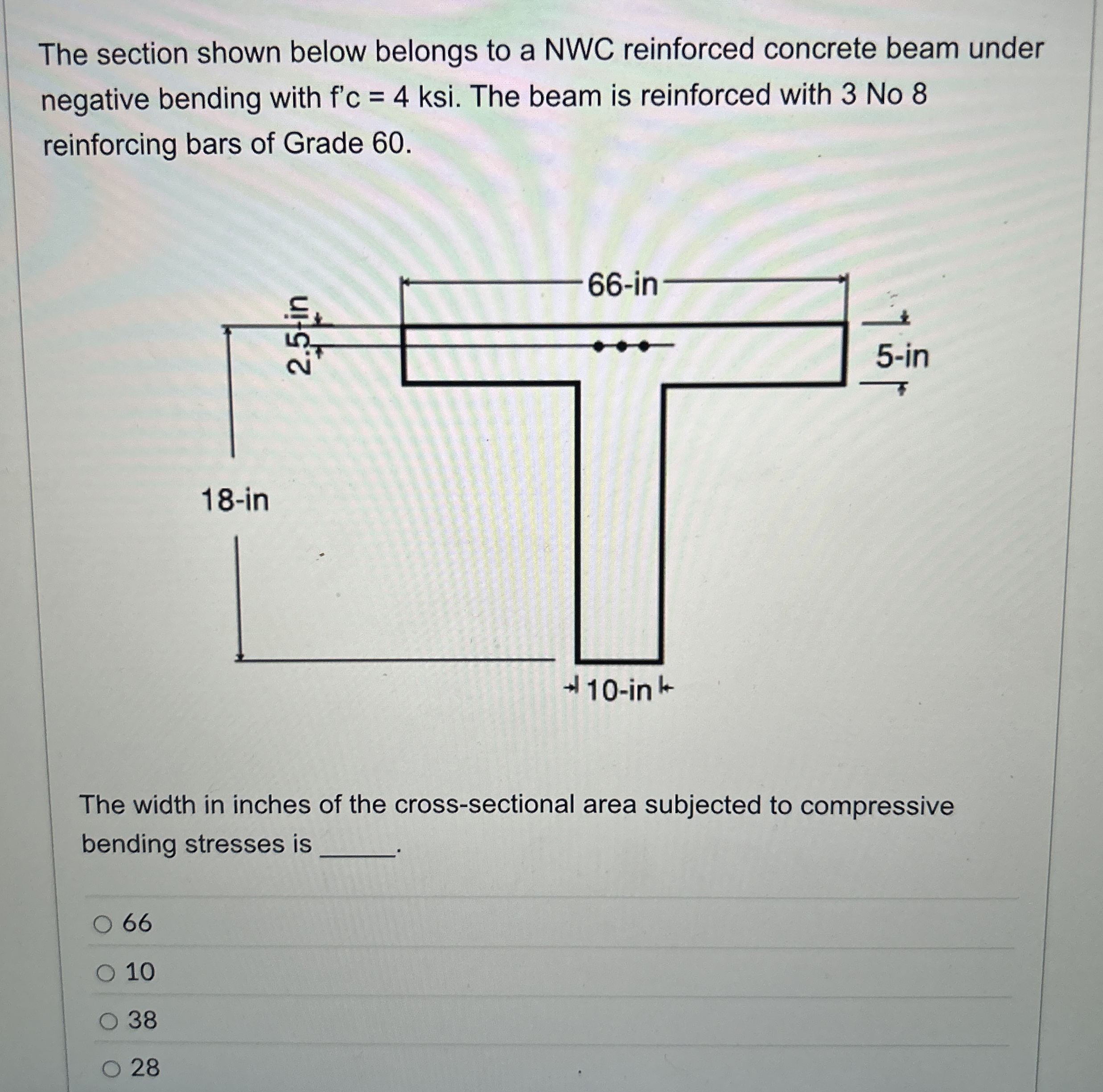The section shown below belongs to a NWC