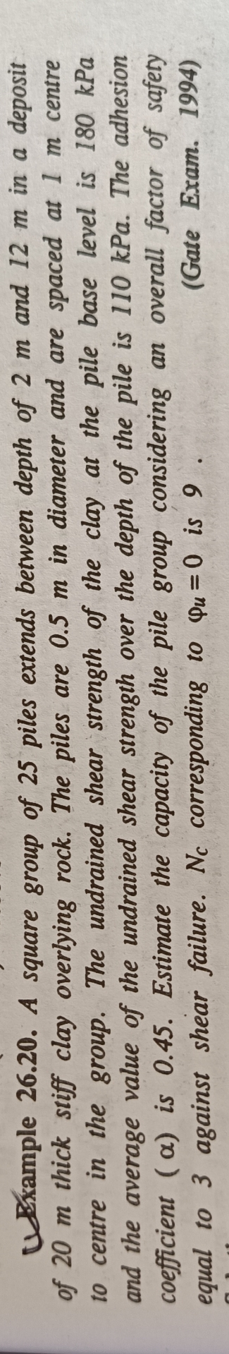 UBxample 2 6 . 2 0 . A square group of 2 5 piles