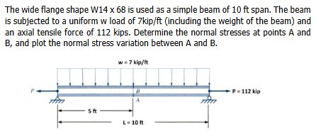 The wide flange shape W 1 4 6 8 8 is used as a