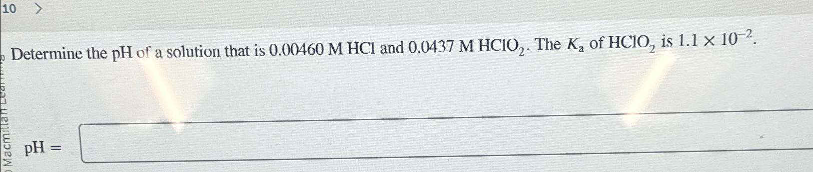 Determine the p H of a solution that is 0 . 0 0 4