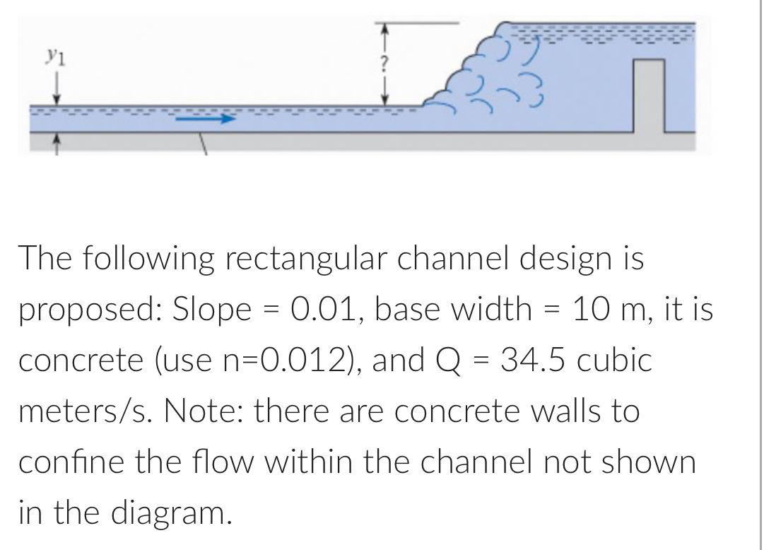 What is the normal depth, y 1 , before the